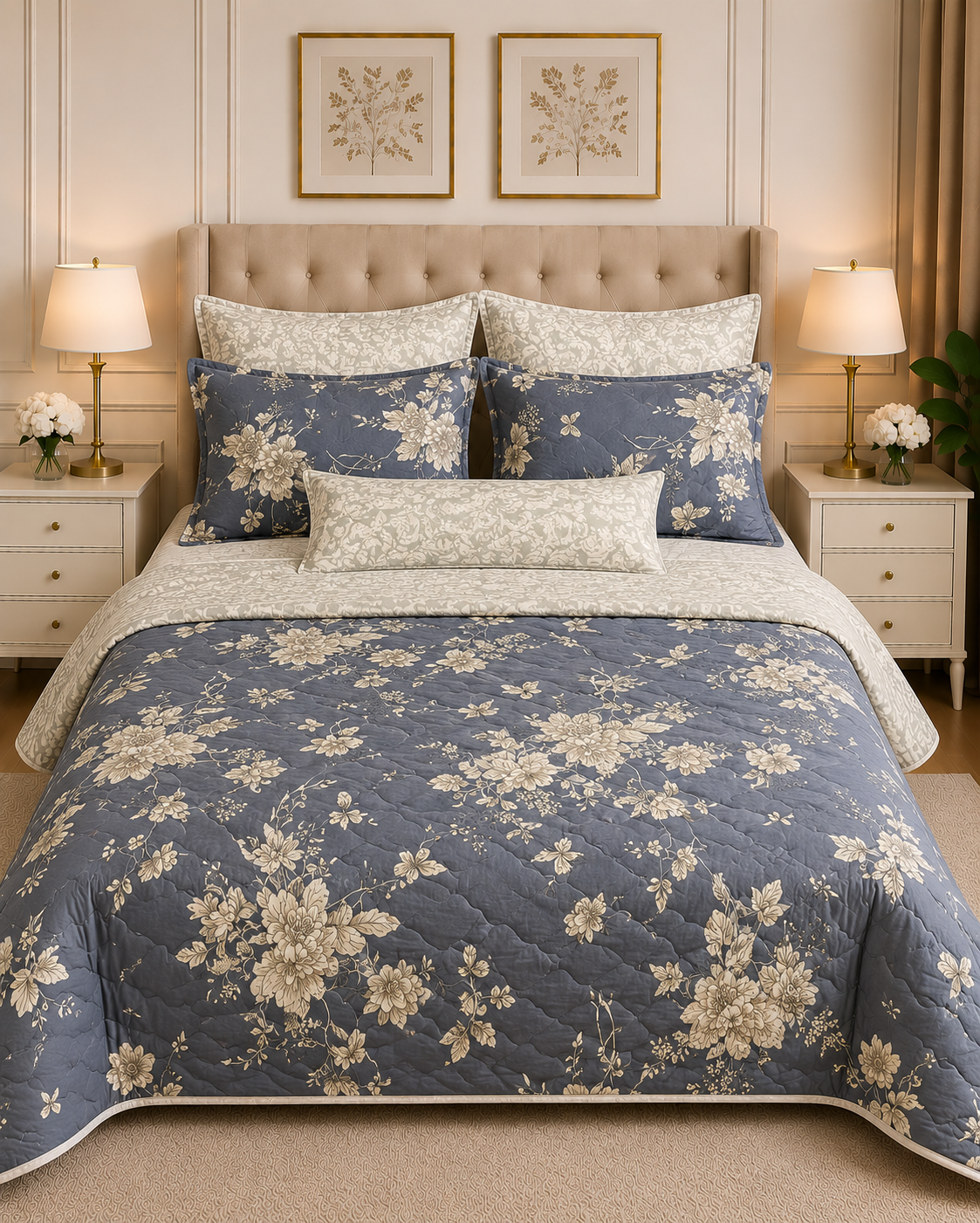 6pcs Comforter Set (Pure Cotton Stuff)