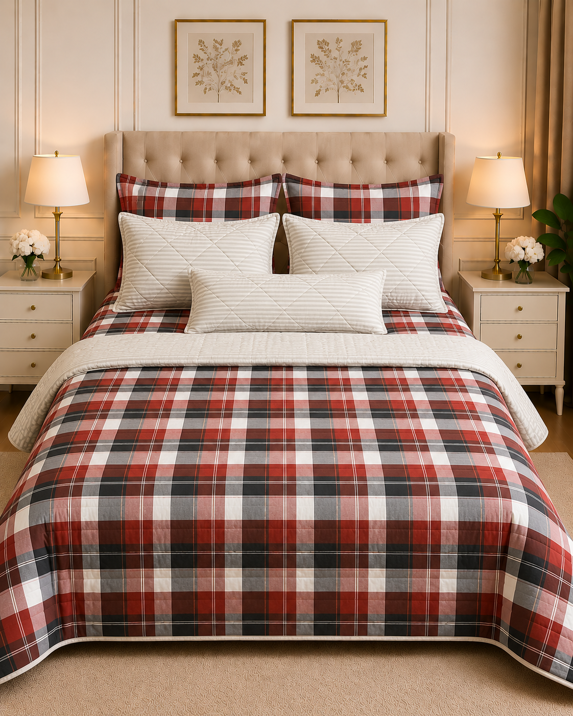 6pcs Comforter Set (Pure Cotton Stuff)