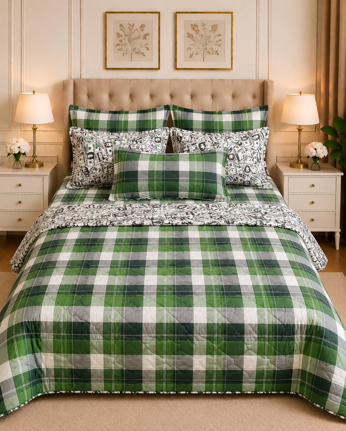 6pcs Comforter Set (Pure Cotton Stuff)