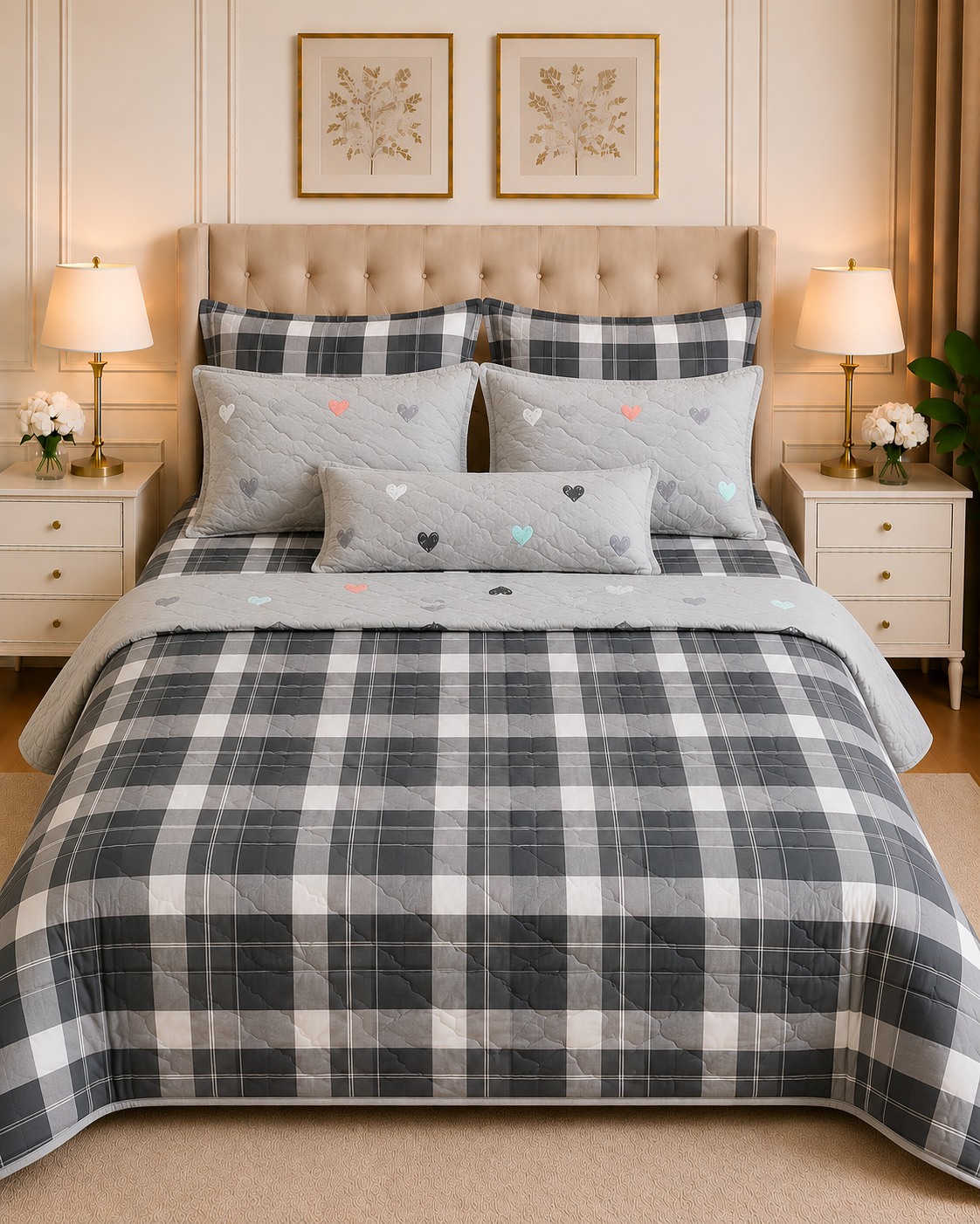 6pcs Comforter Set (Pure Cotton Stuff)
