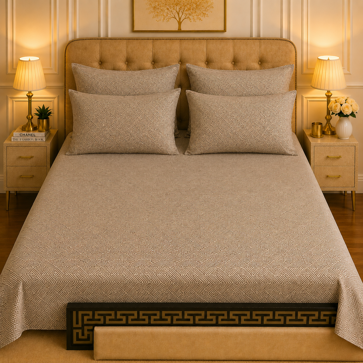 5pcs bed sheets (bed sheet+4pillow case)