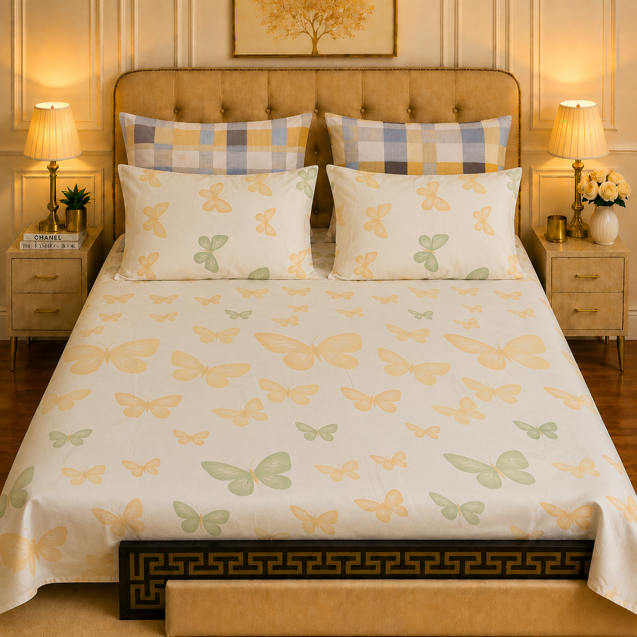 5pcs bed sheets (bed sheet+4pillow case)