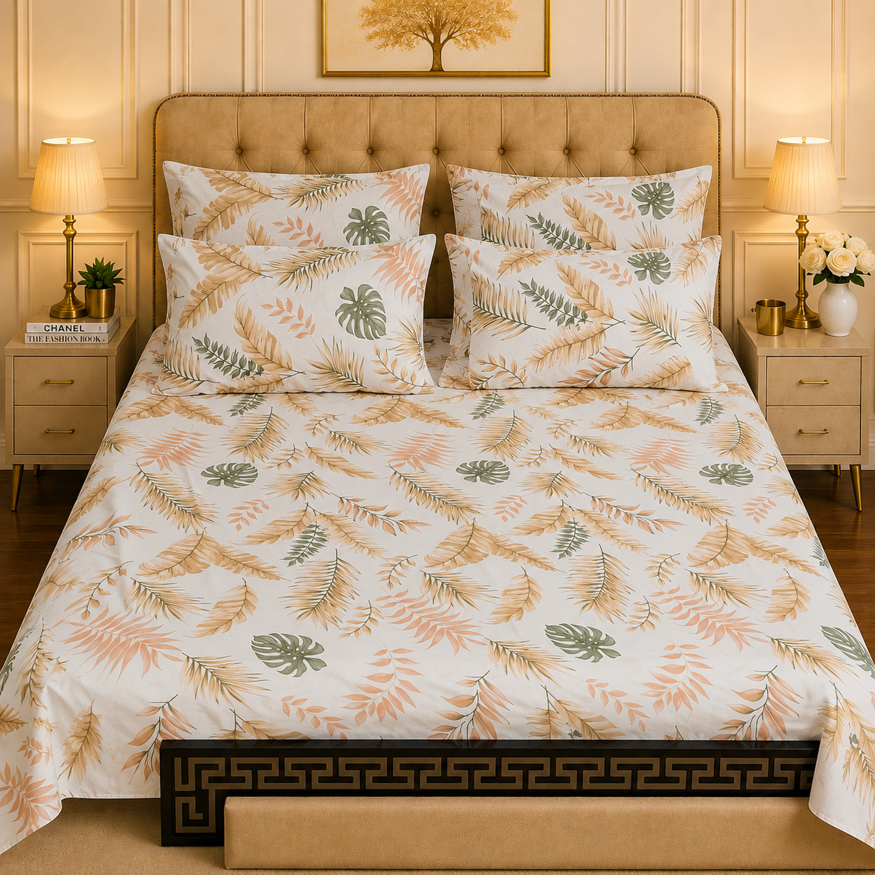5pcs bed sheets (bed sheet+4pillow case)