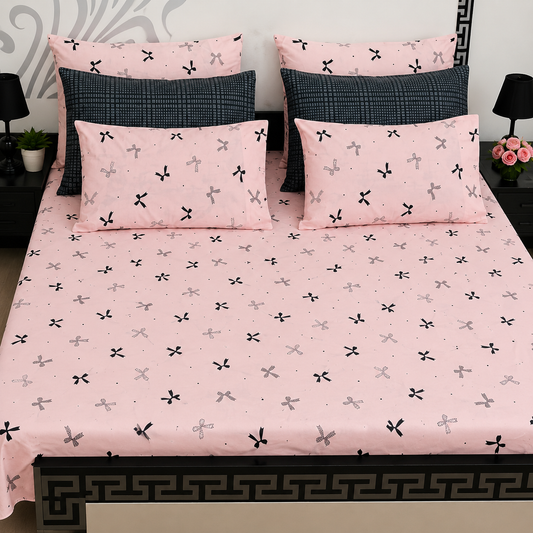 5pcs bed sheets (bed sheet+4pillow case)