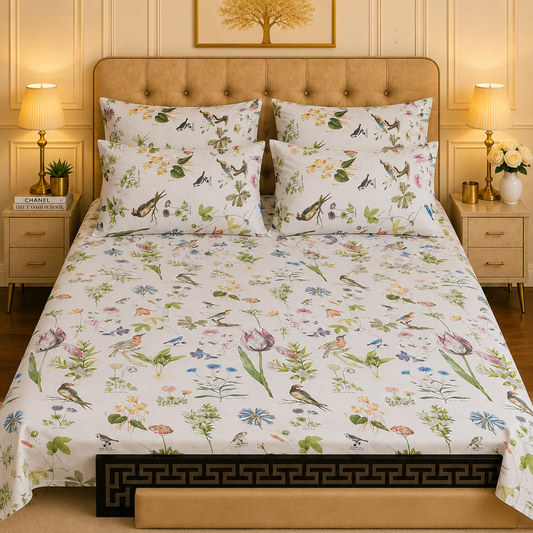 5pcs bed sheets (bed sheet+4pillow case)