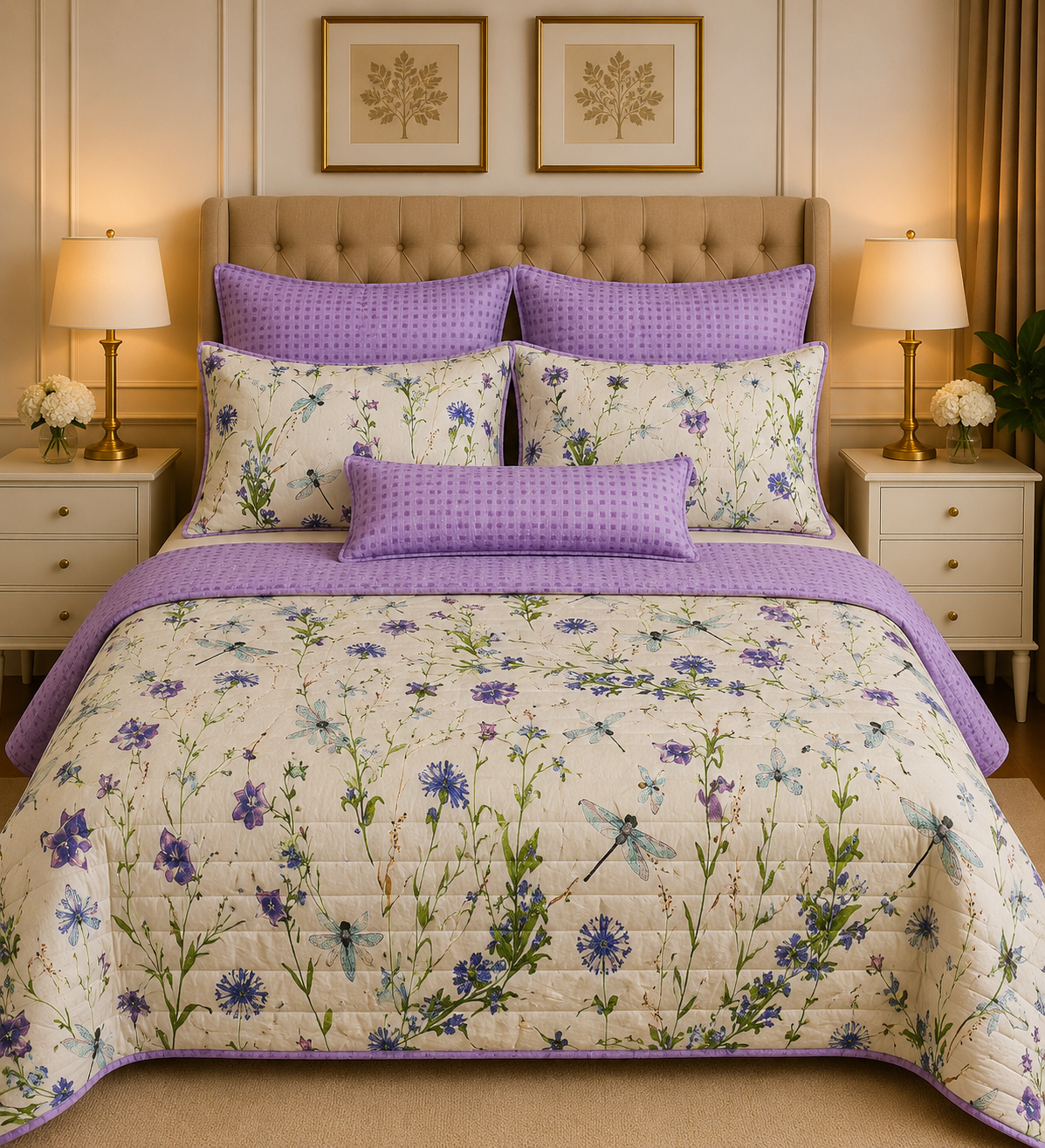 6pcs Comforter Set (Pure Cotton Stuff)