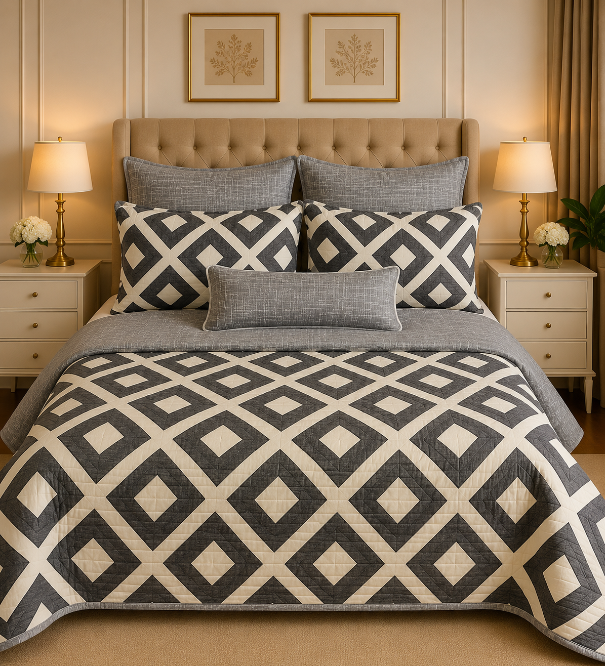6pcs Comforter Set (Pure Cotton Stuff)