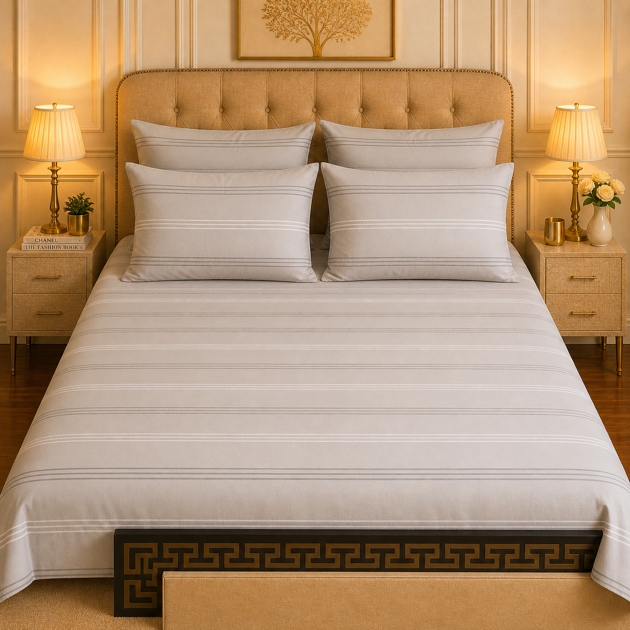 5pcs bed sheets (bed sheet+4pillow case)