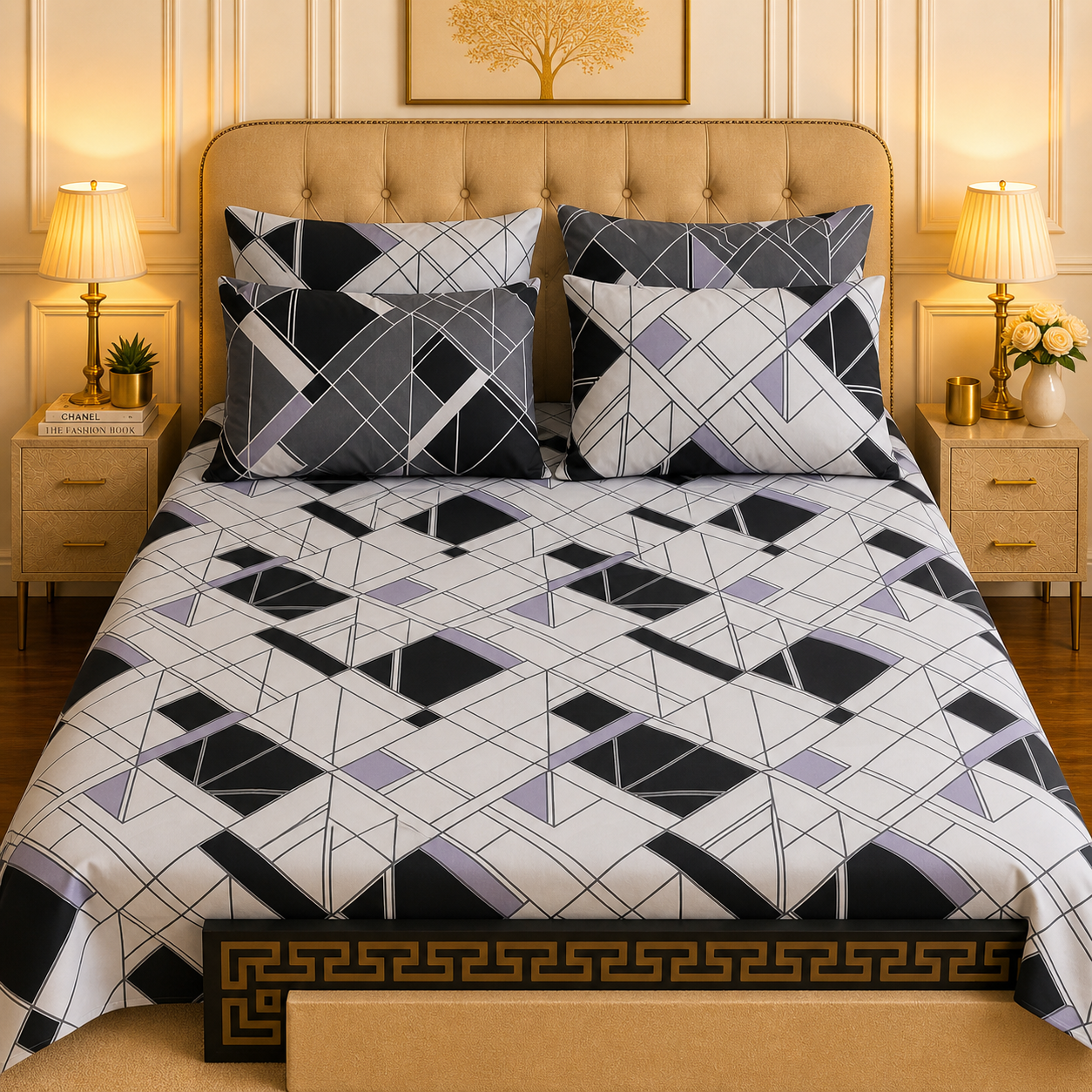 5pcs bed sheets (bed sheet+4pillow case)