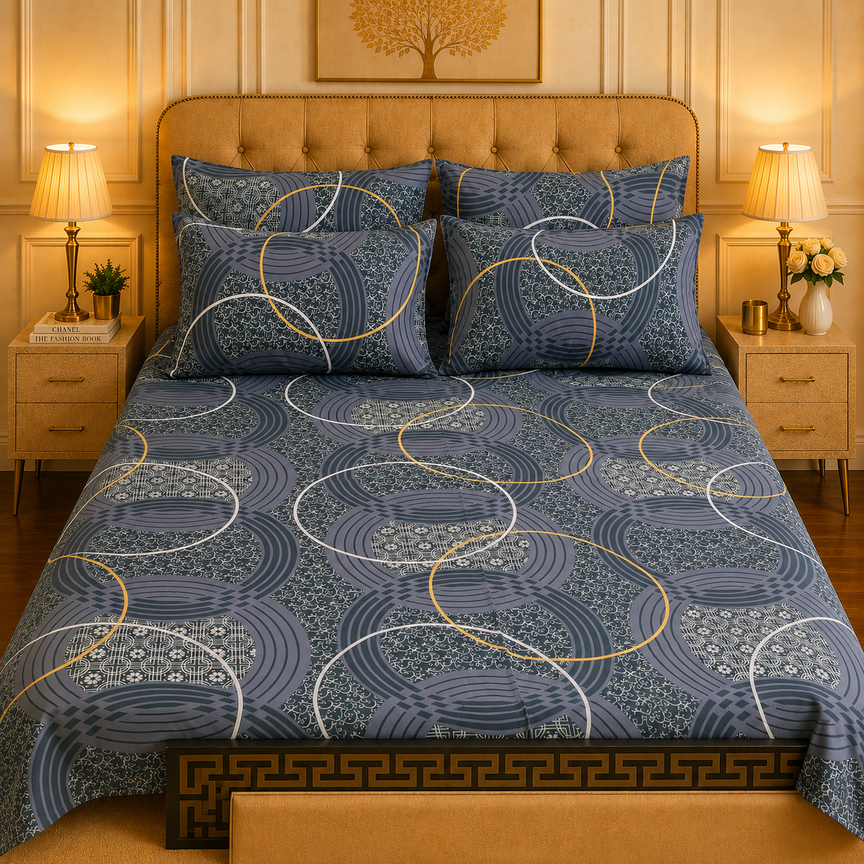5pcs bed sheets (bed sheet+4pillow case)