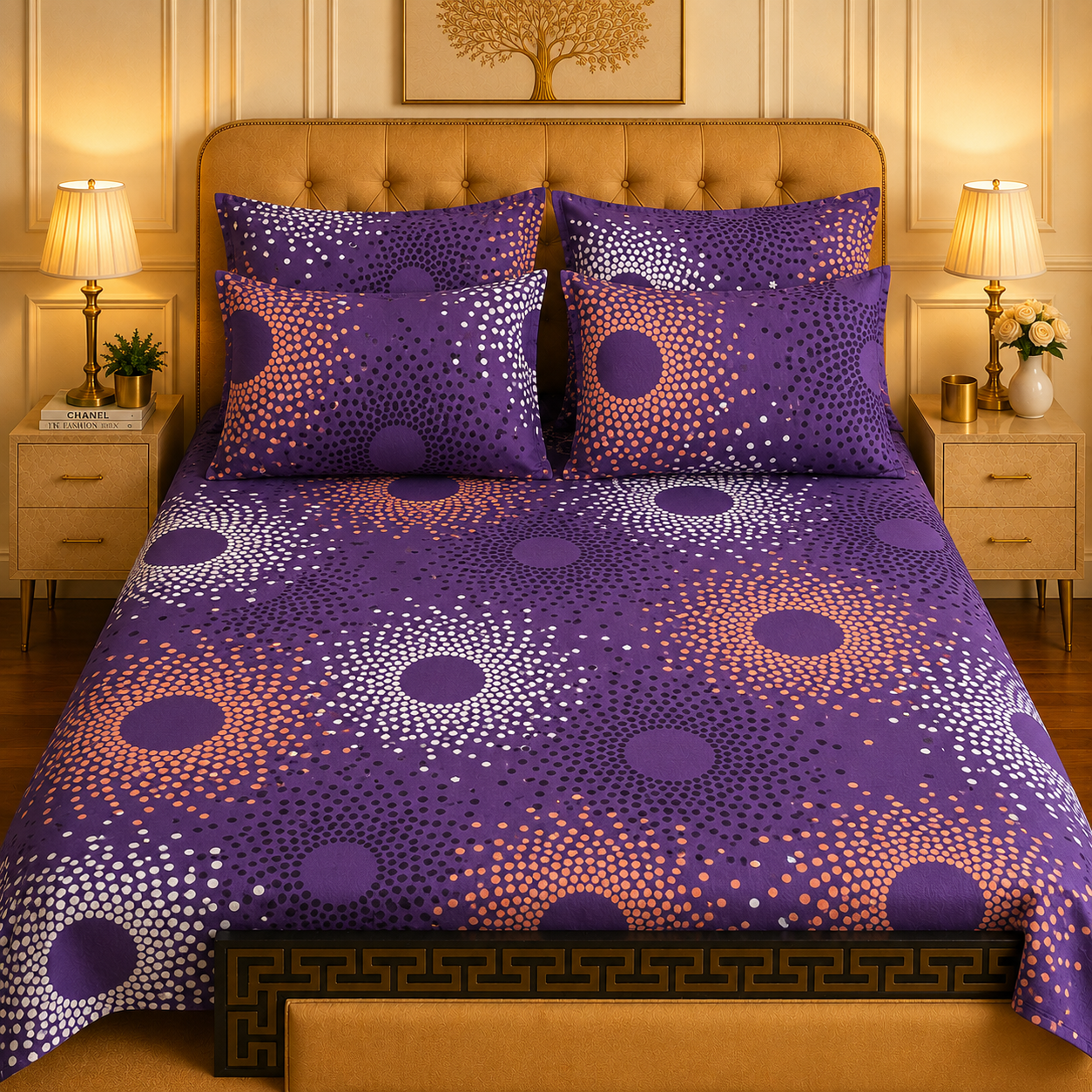 5pcs bed sheets (bed sheet+4pillow case)