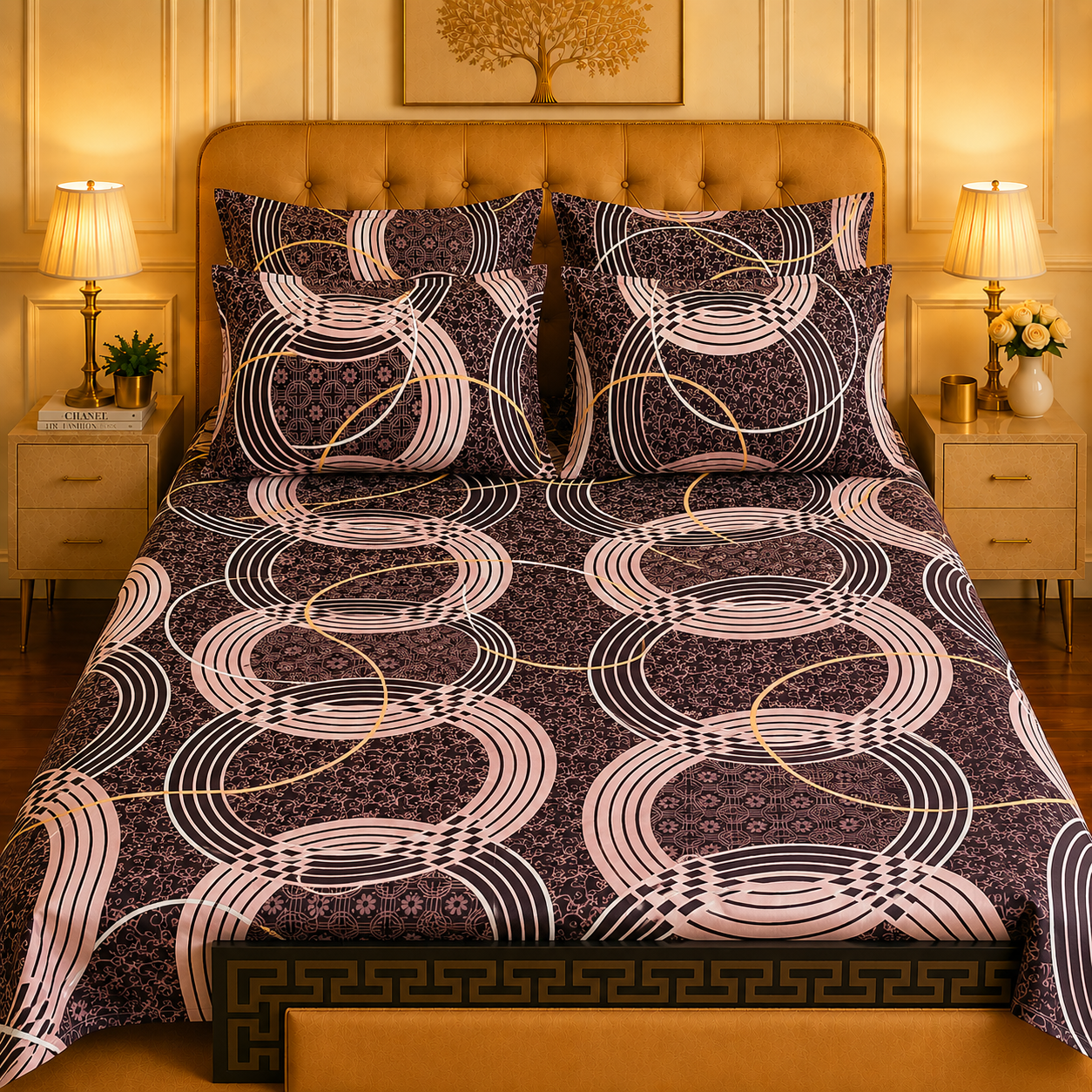 5pcs bed sheets (bed sheet+4pillow case)