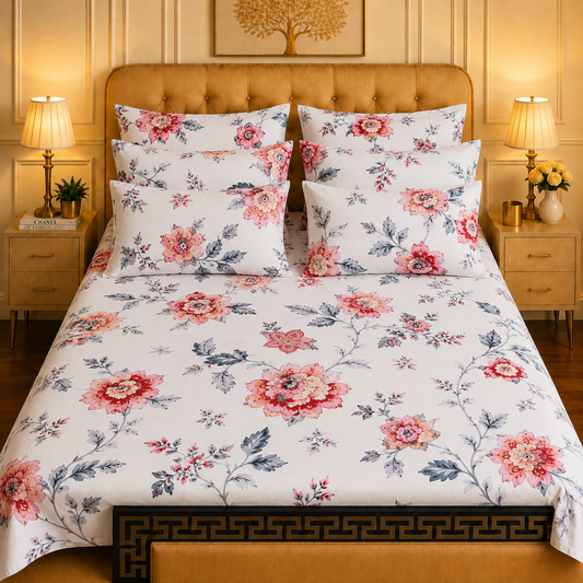 5pcs bed sheets (bed sheet+4pillow case)