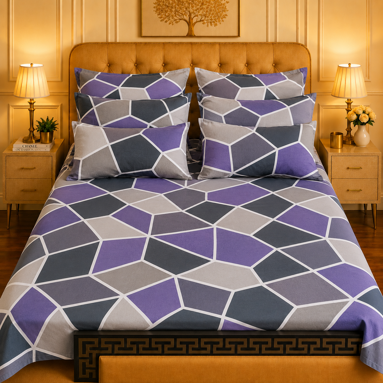 5pcs bed sheets (bed sheet+4pillow case)