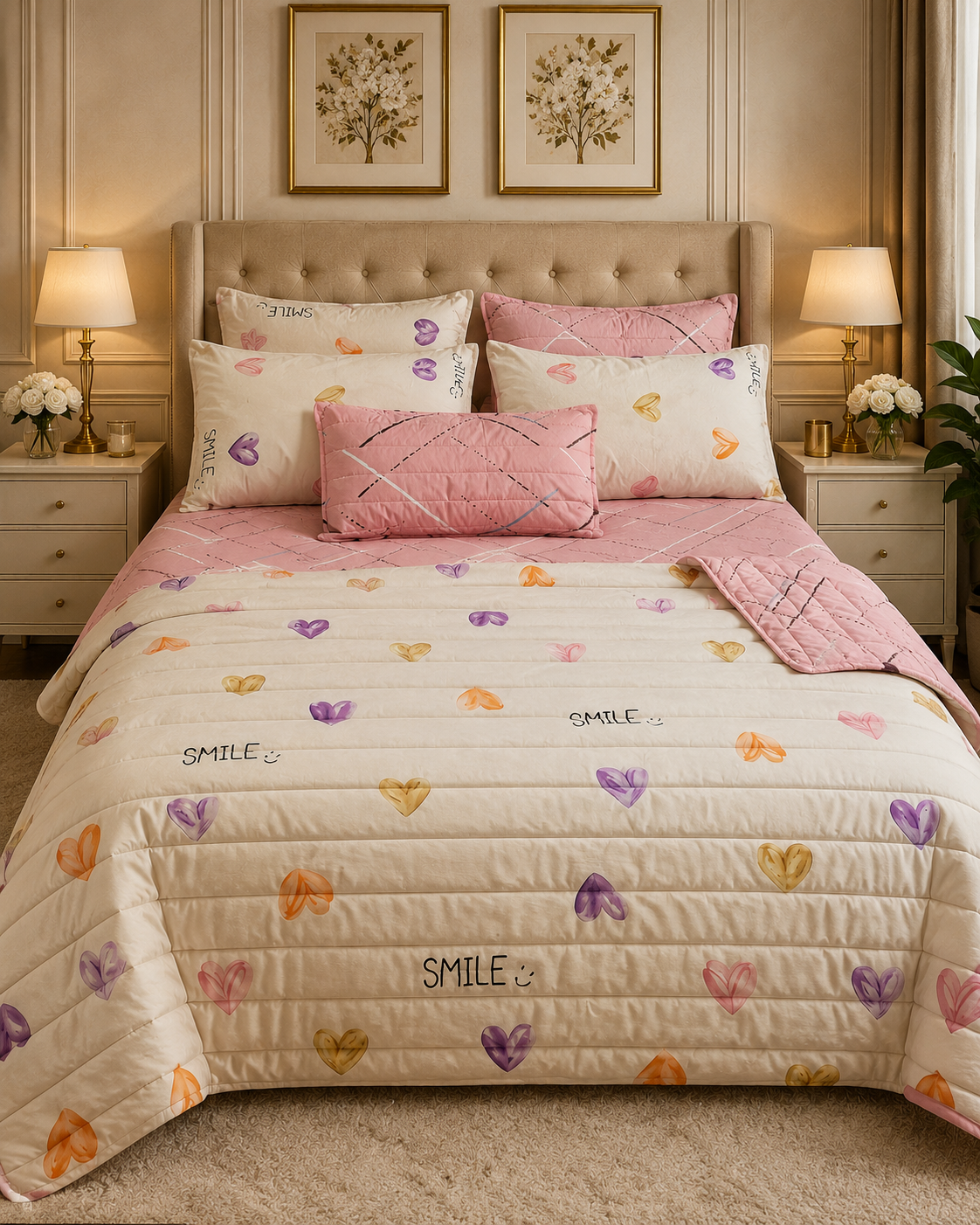 6pcs Comforter Set (Pure Cotton Stuff)