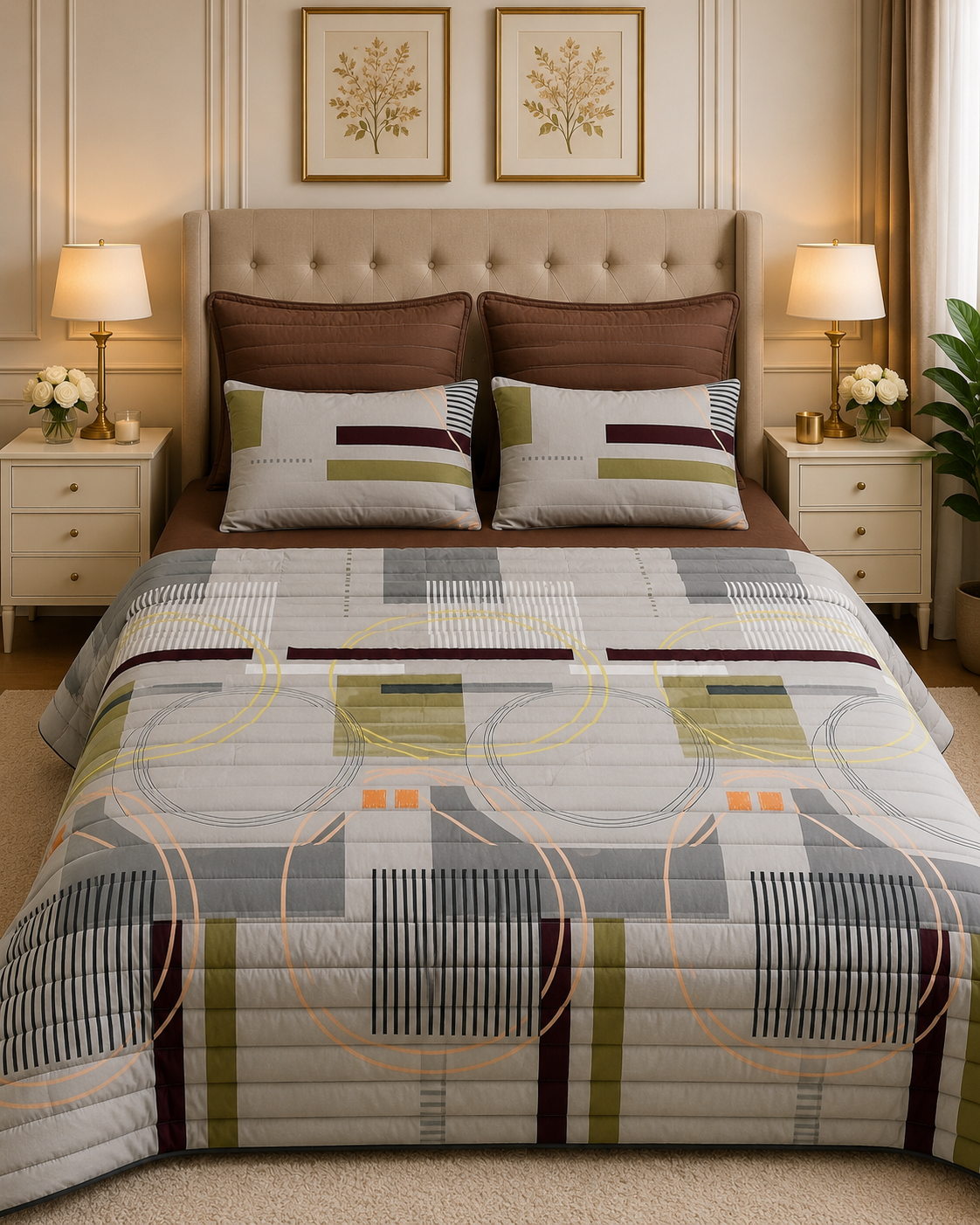 6pcs Comforter Set (Pure Cotton Stuff)