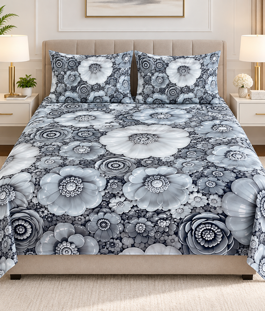 3PCS Crystal Cotton Digital Bed Sheet Collection