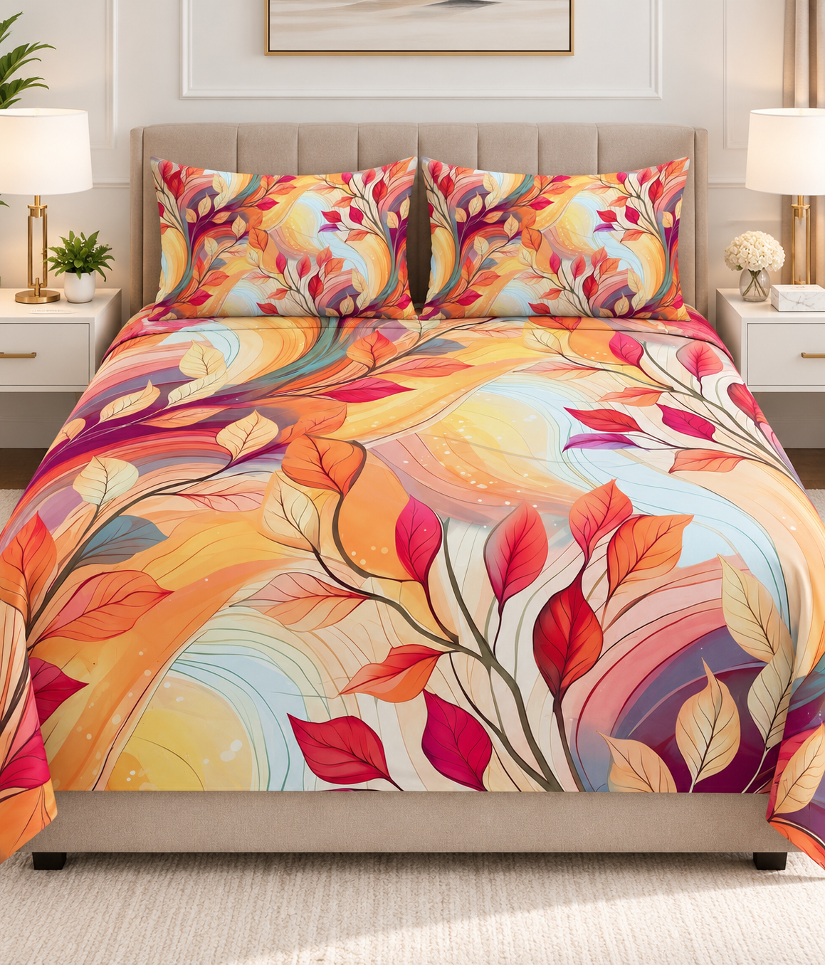 3PCS Crystal Cotton Digital Bed Sheet Collection