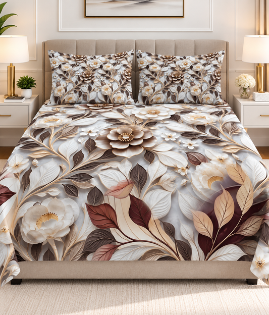 3PCS Crystal Cotton Digital Bed Sheet Collection