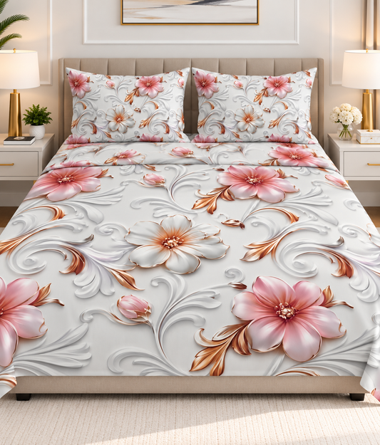 3PCS Crystal Cotton Digital Bed Sheet Collection