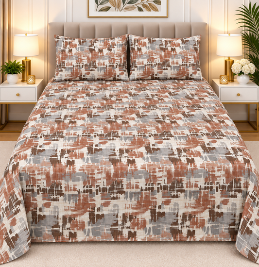 3pcs bed sheet 100% Pure Cotton King Size(96*98")
