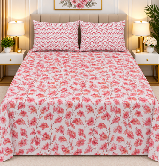 3pcs bed sheet 100% Pure Cotton King Size(96*98")