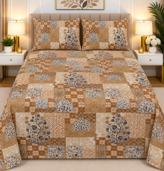 3pcs bed sheet 100% Pure Cotton King Size(96*98")