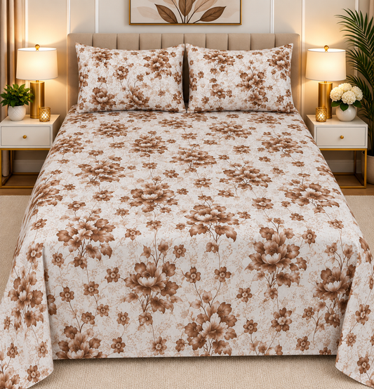 3pcs bed sheet 100% Pure Cotton King Size(96*98") (Copy)