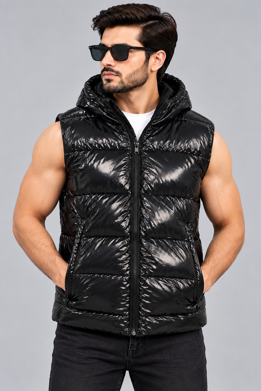 Men’s Hooded Sleeveless Puffer Vest