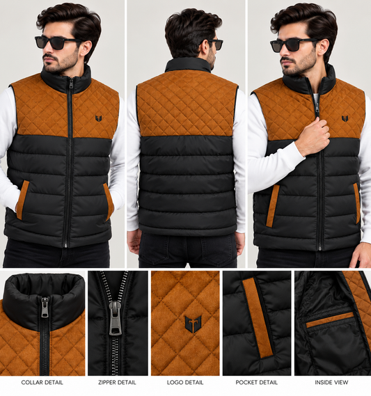 Men’s Hooded Sleeveless Puffer Vest