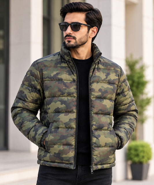 Men’s Reversible Camouflage Puffer Jacket