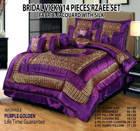 14Pcs Bridal Set Silk Jacquard - Scented Whiispers