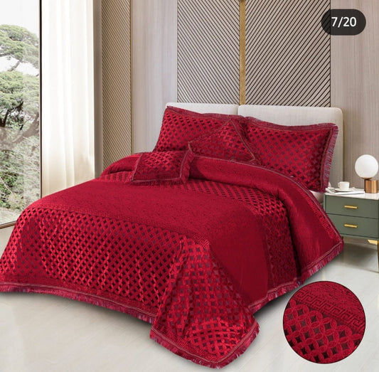 5pcs Bed Spread (Jacquard) - Scented Whiispers