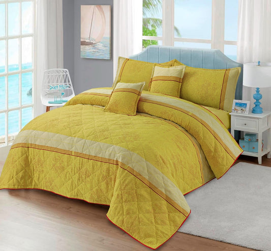 5pcs Bed Spread Organic Cotton Jacquard - Scented Whiispers