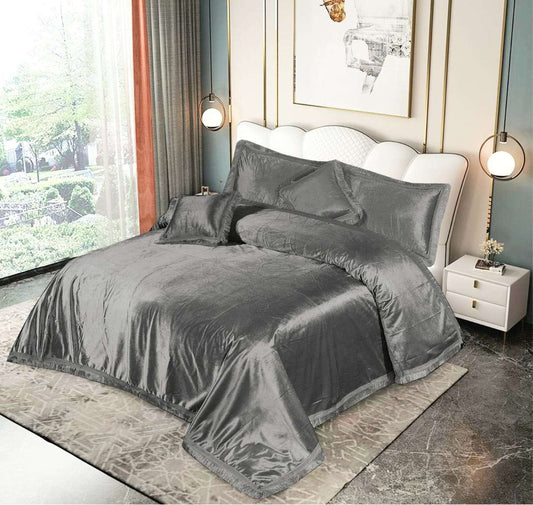 5pcs Bed Spread Silky Velvet Malai Set - Scented Whiispers