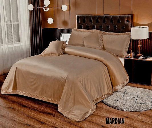5pcs Bed Spread Silky Velvet Malai Set - Scented Whiispers