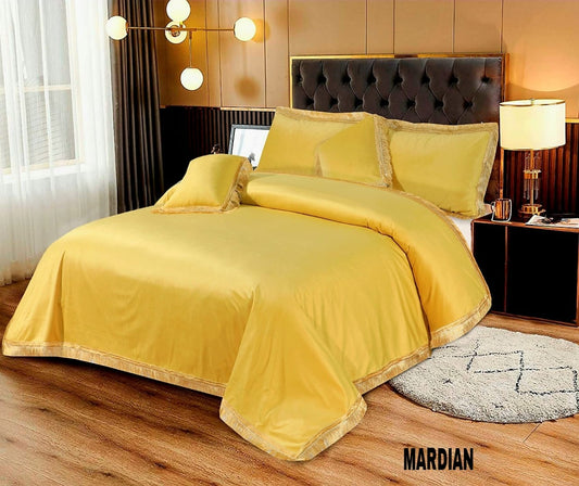 5pcs Bed Spread Silky Velvet Malai Set - Scented Whiispers