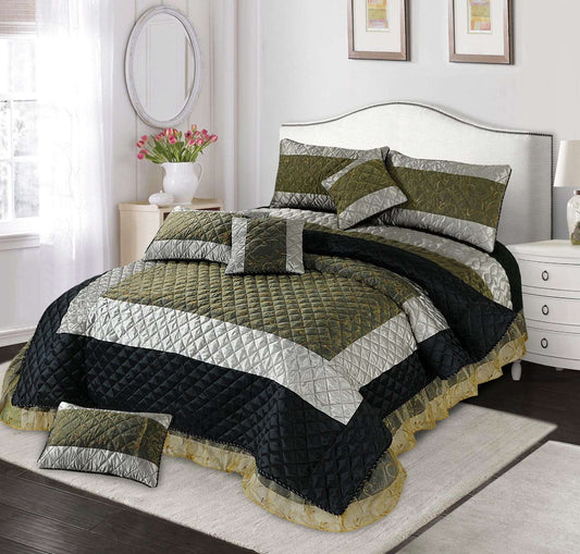 8Pcs Bridal comforter Set Organza Jacquard - Scented Whiispers