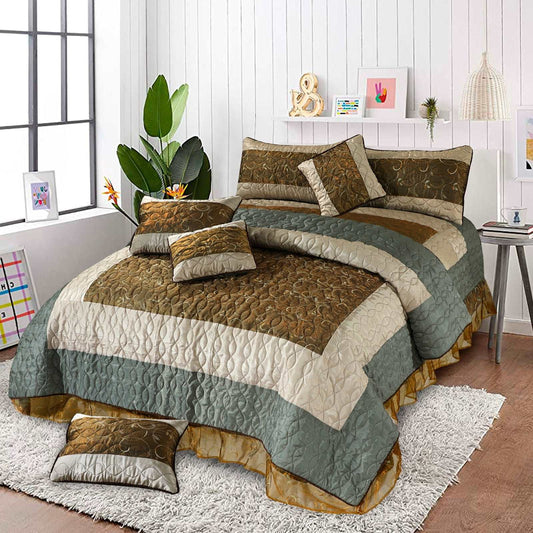 8Pcs Bridal comforter Set Organza Jacquard - Scented Whiispers