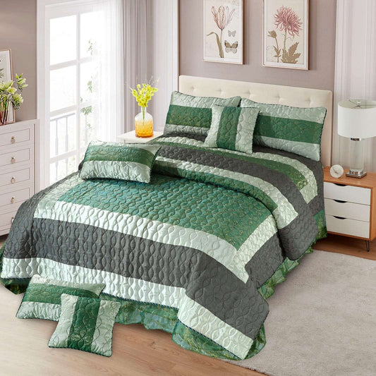 8Pcs Bridal comforter Set Organza Jacquard - Scented Whiispers