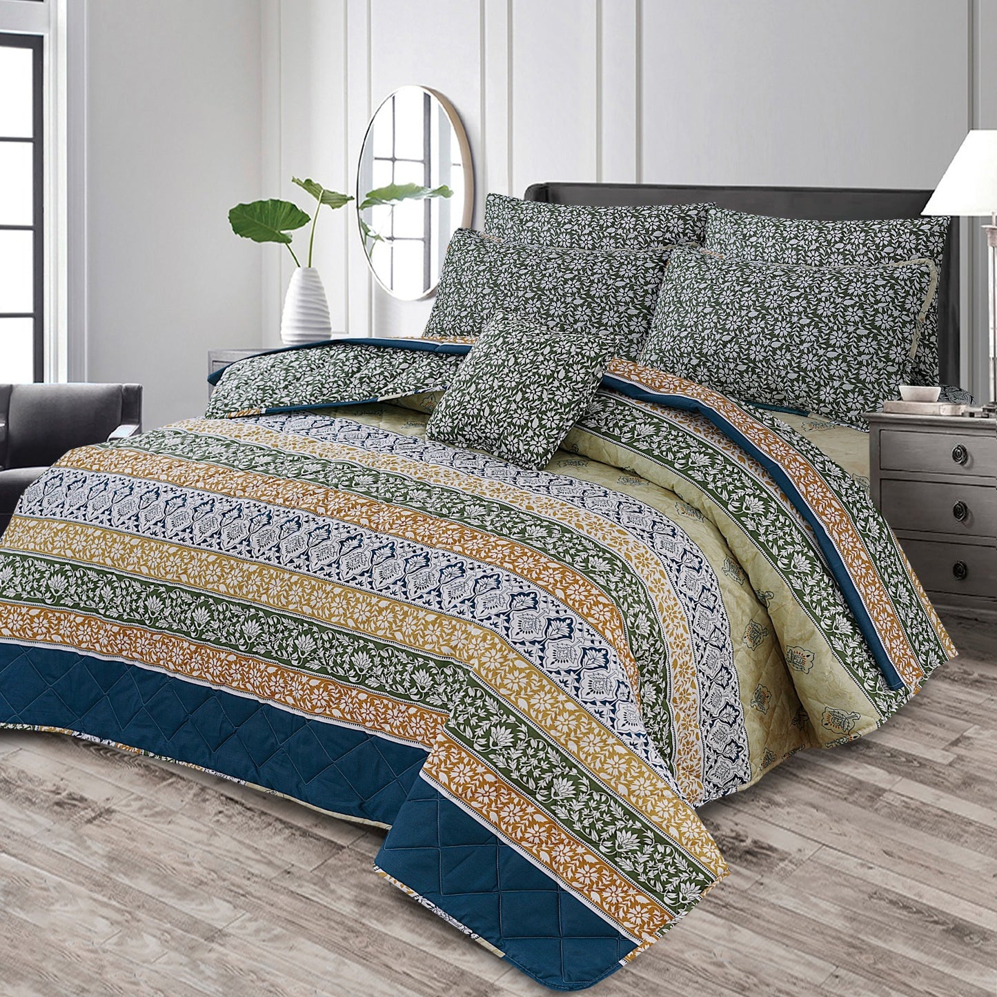 7 Pieces Comforter Set For Summer