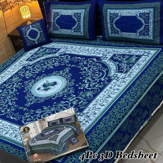 4pcs Bed Sheet Digital Print