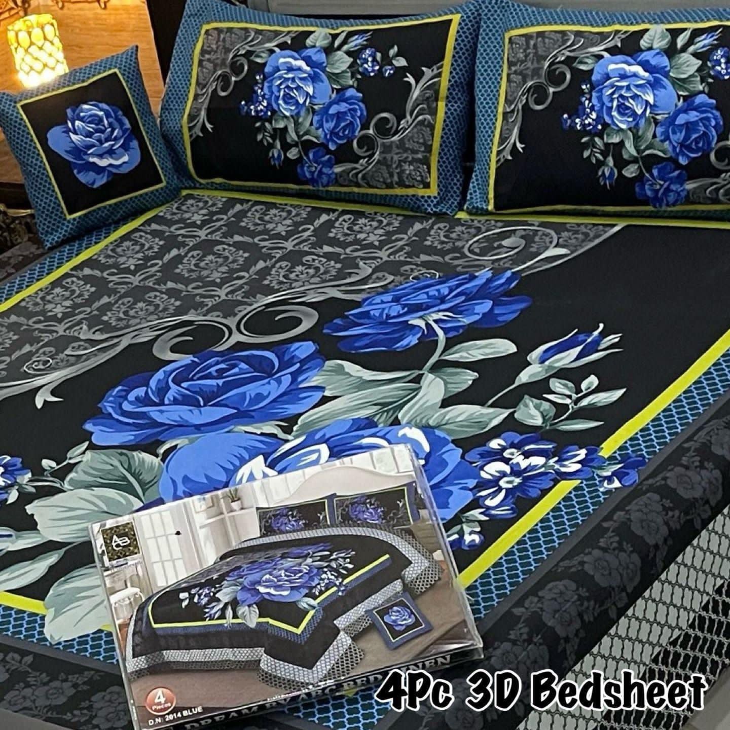 4pcs Bed Sheet Digital Print