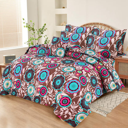 Luxury 7pcs Summer Comforter Set – Soft Micro Cotton Bedding with Bedsheet & Pillow Covers