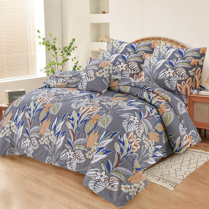 Luxury 7pcs Summer Comforter Set – Soft Micro Cotton Bedding with Bedsheet & Pillow Covers