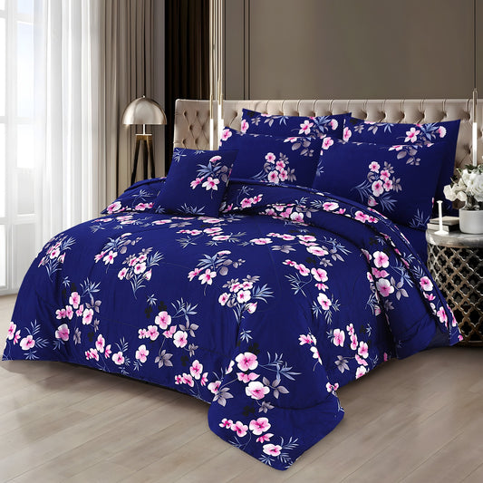 Luxury 7pcs Summer Comforter Set – Soft Micro Cotton Bedding with Bedsheet & Pillow Covers