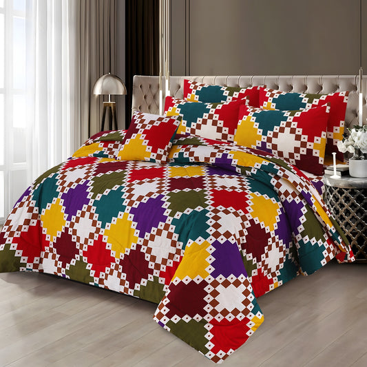 Luxury 7pcs Summer Comforter Set – Soft Micro Cotton Bedding with Bedsheet & Pillow Covers