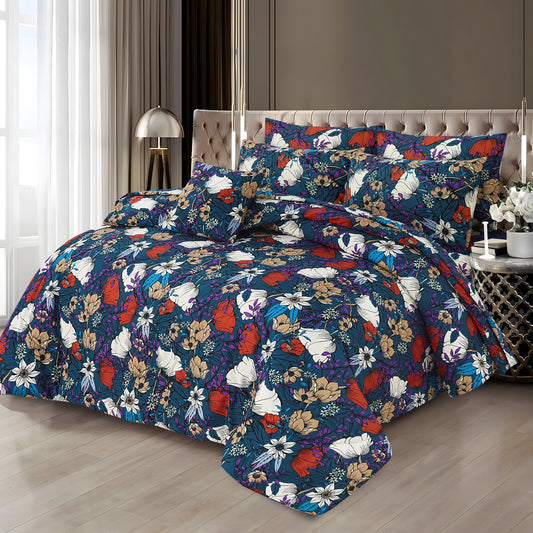 Luxury 7pcs Summer Comforter Set – Soft Micro Cotton Bedding with Bedsheet & Pillow Covers