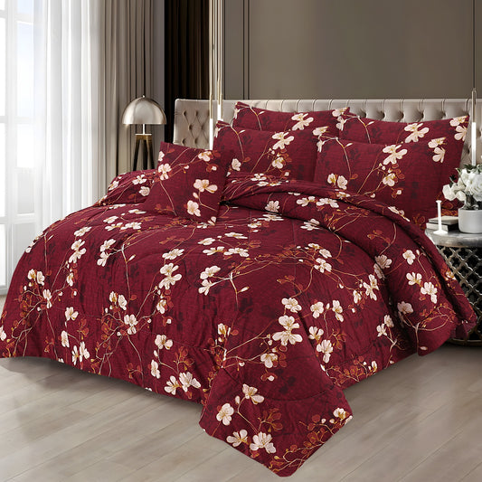 Luxury 7pcs Summer Comforter Set – Soft Micro Cotton Bedding with Bedsheet & Pillow Covers