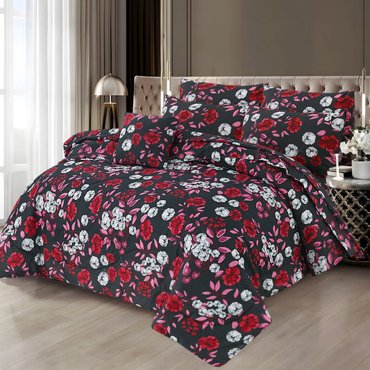 Luxury 7pcs Summer Comforter Set – Soft Micro Cotton Bedding with Bedsheet & Pillow Covers